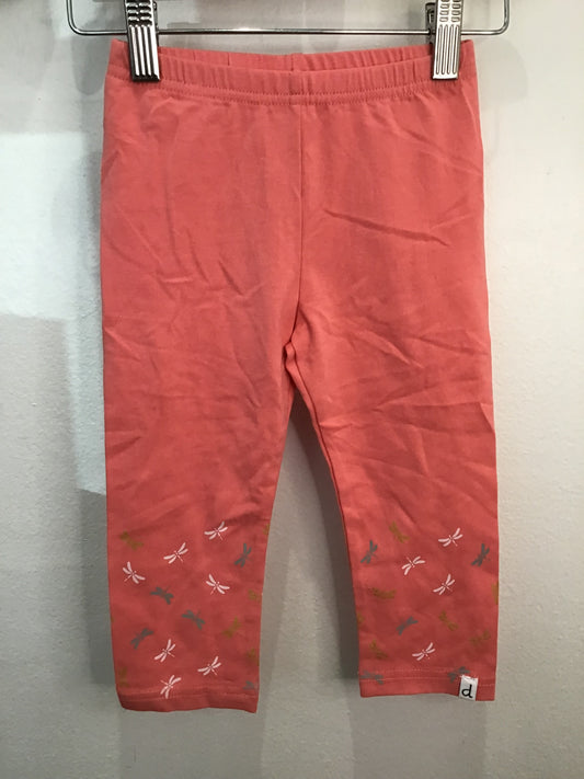 Leggings peach crop dragonfly 4y