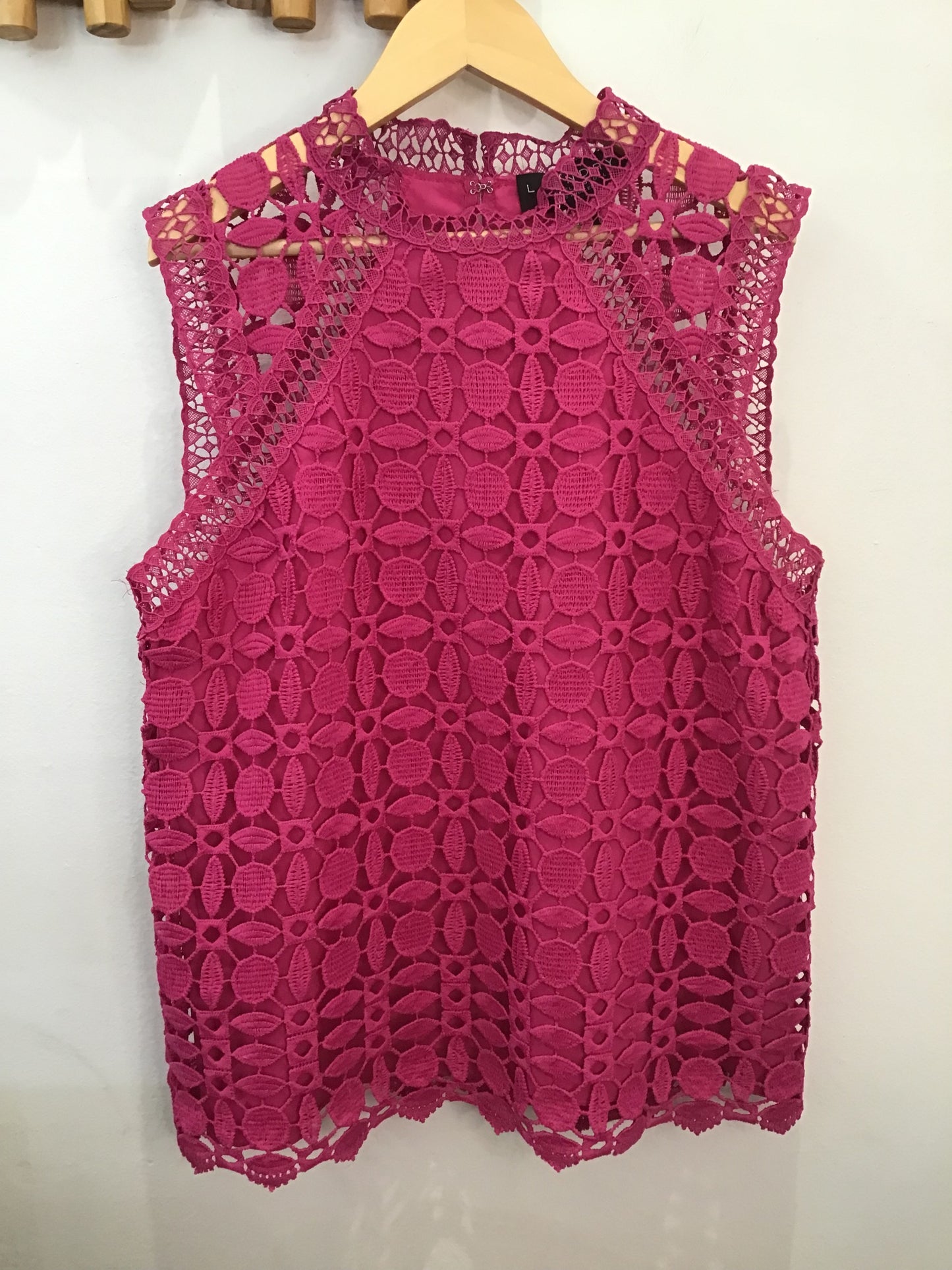Pink lace blouse - adult S