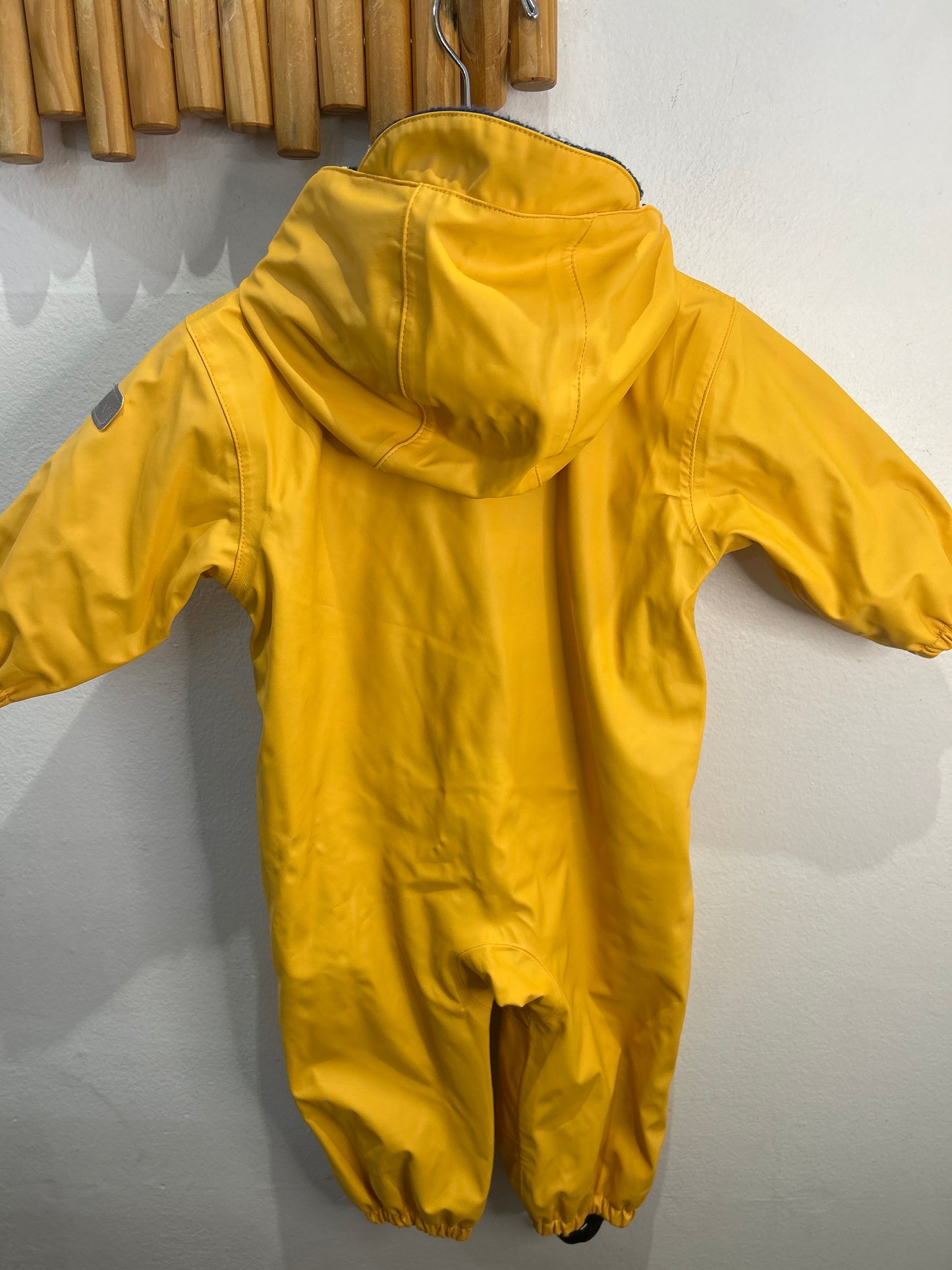Hatley yellow rain romper 9-12m
