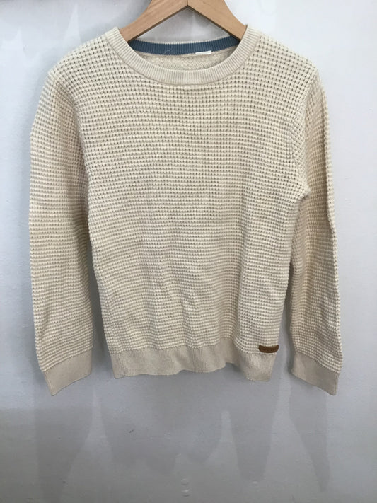 Cream waffle sweater 8y