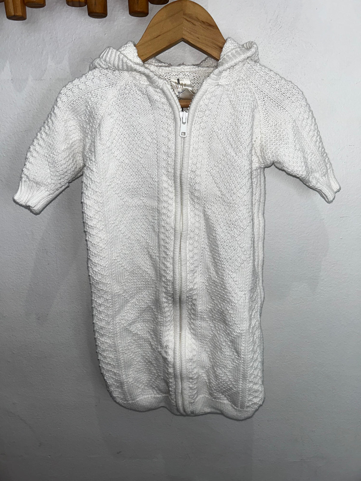 White sweater sleepsack - newborn