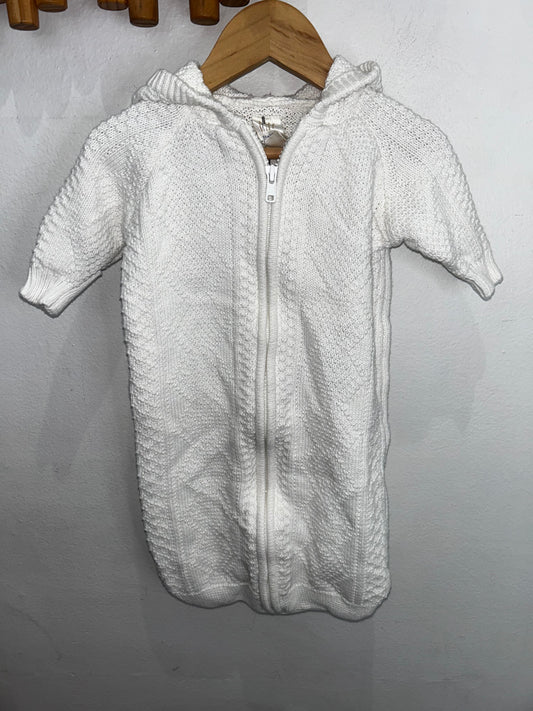 White sweater sleepsack - newborn