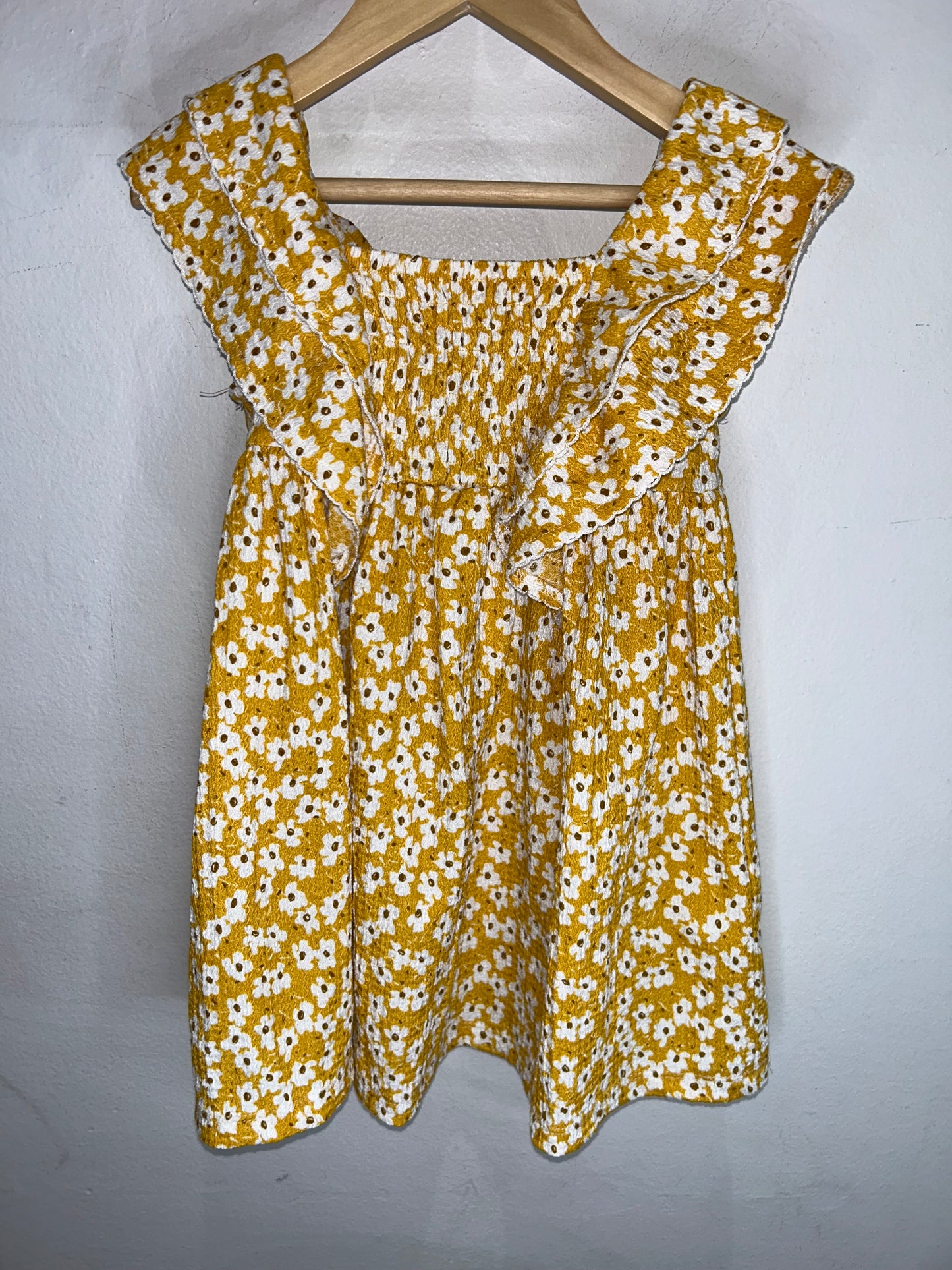 Yellow Flowers Summer Dress 2-3y