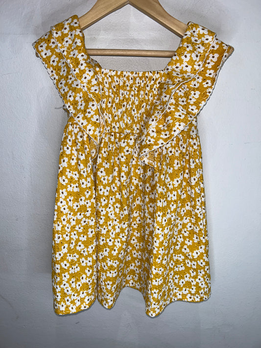 Yellow Flowers Summer Dress 2-3y