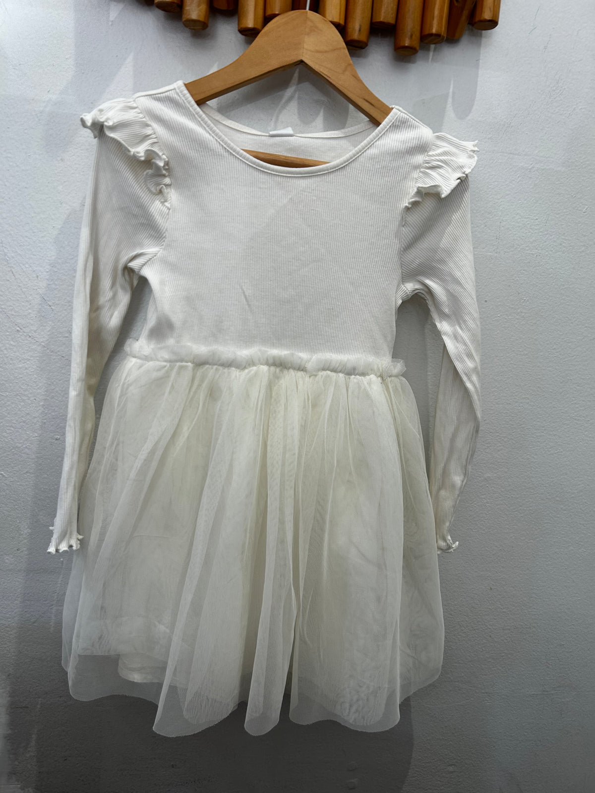 White tulle dress 5y