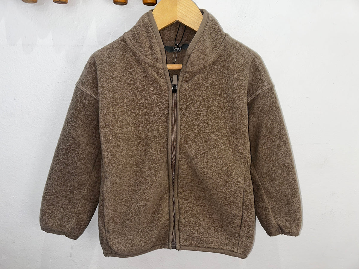 Beige brown fleece 2-3y