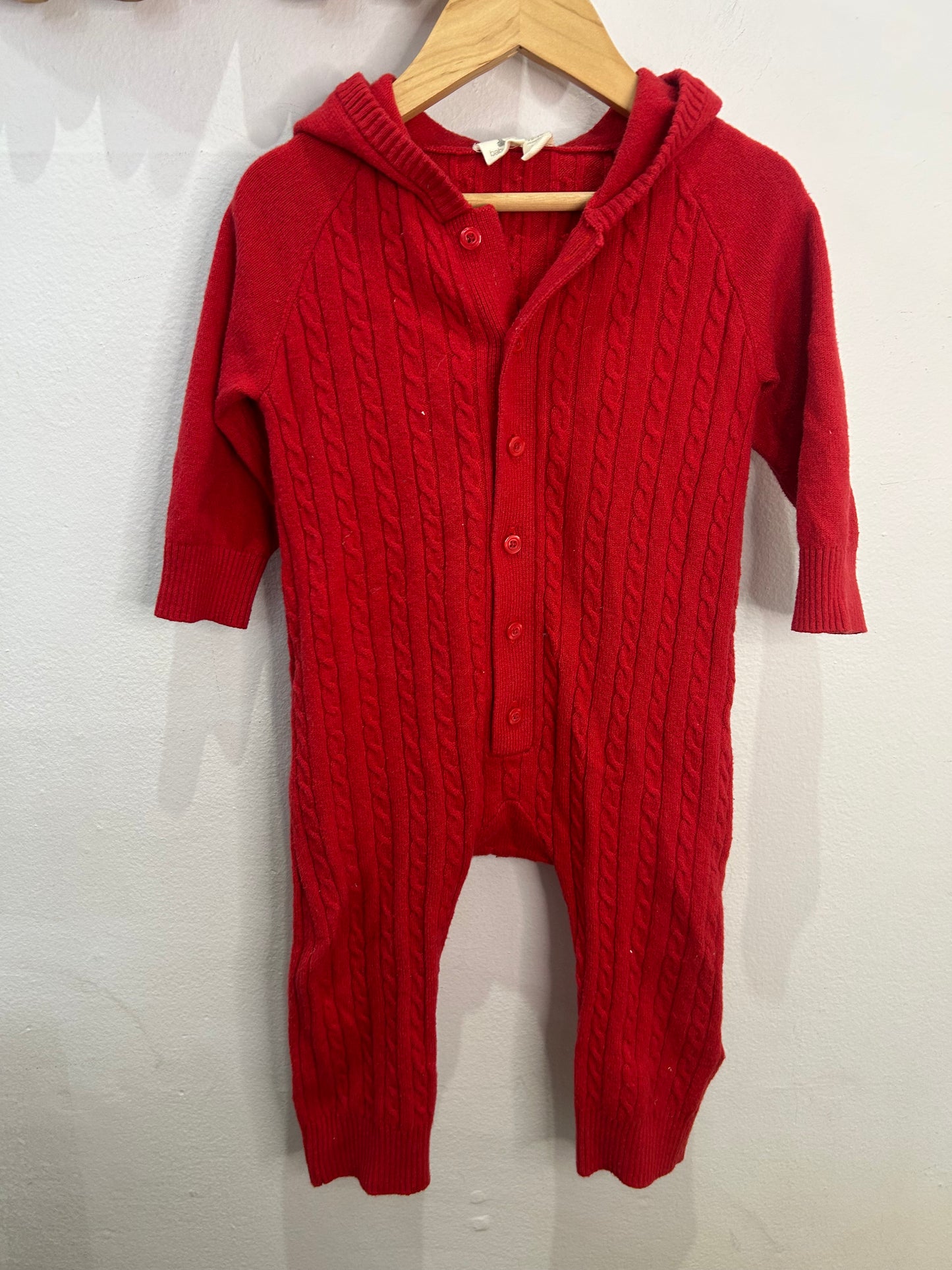 Red sweater romper 12-18m