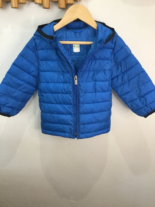 Royal blue lightweight puffer 18-24m