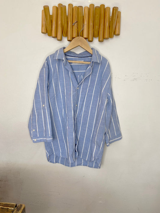 Blue casual stripe shirt 9y