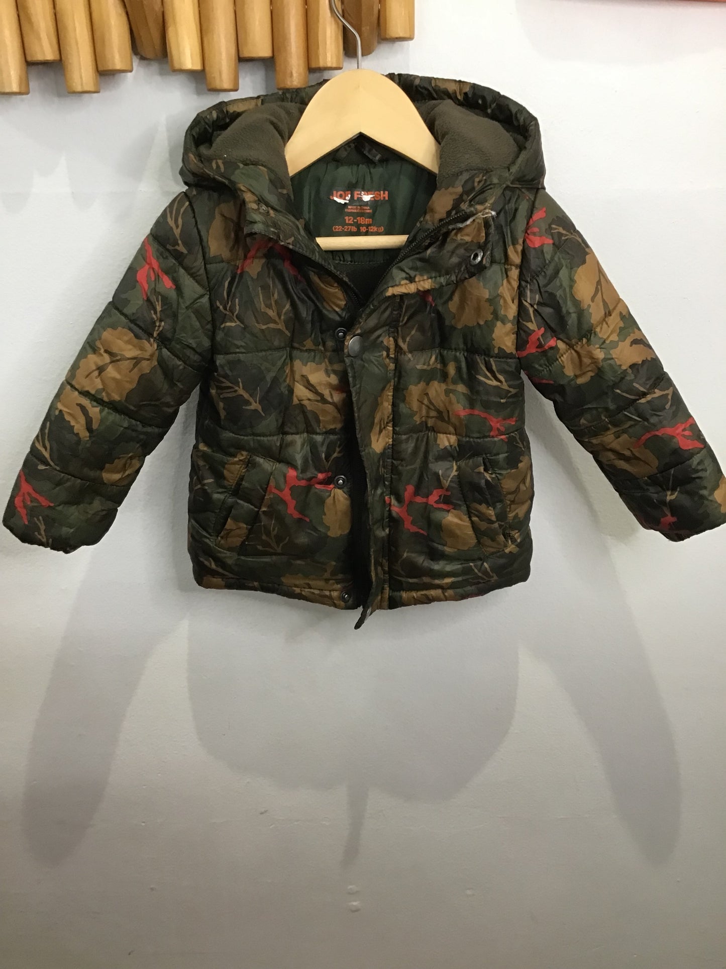 Camouflag mid-weight jacket 12-18m