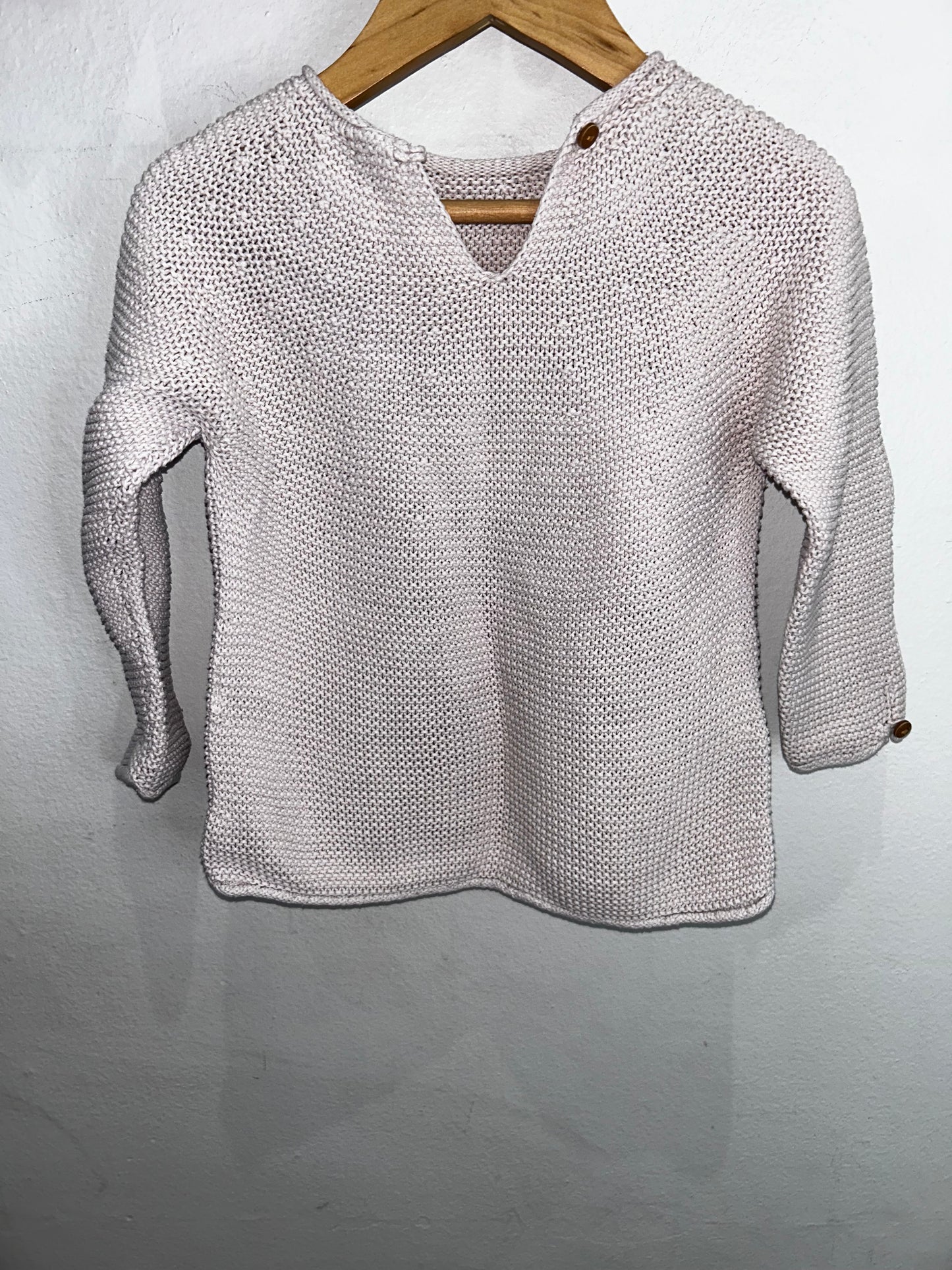 Light pink square knit sweater 18-24m