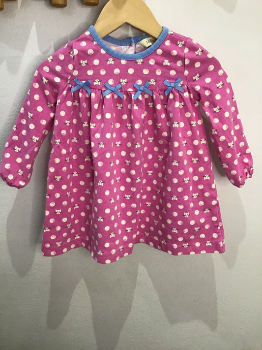 Matilda Jane pink cats dress 6-12m