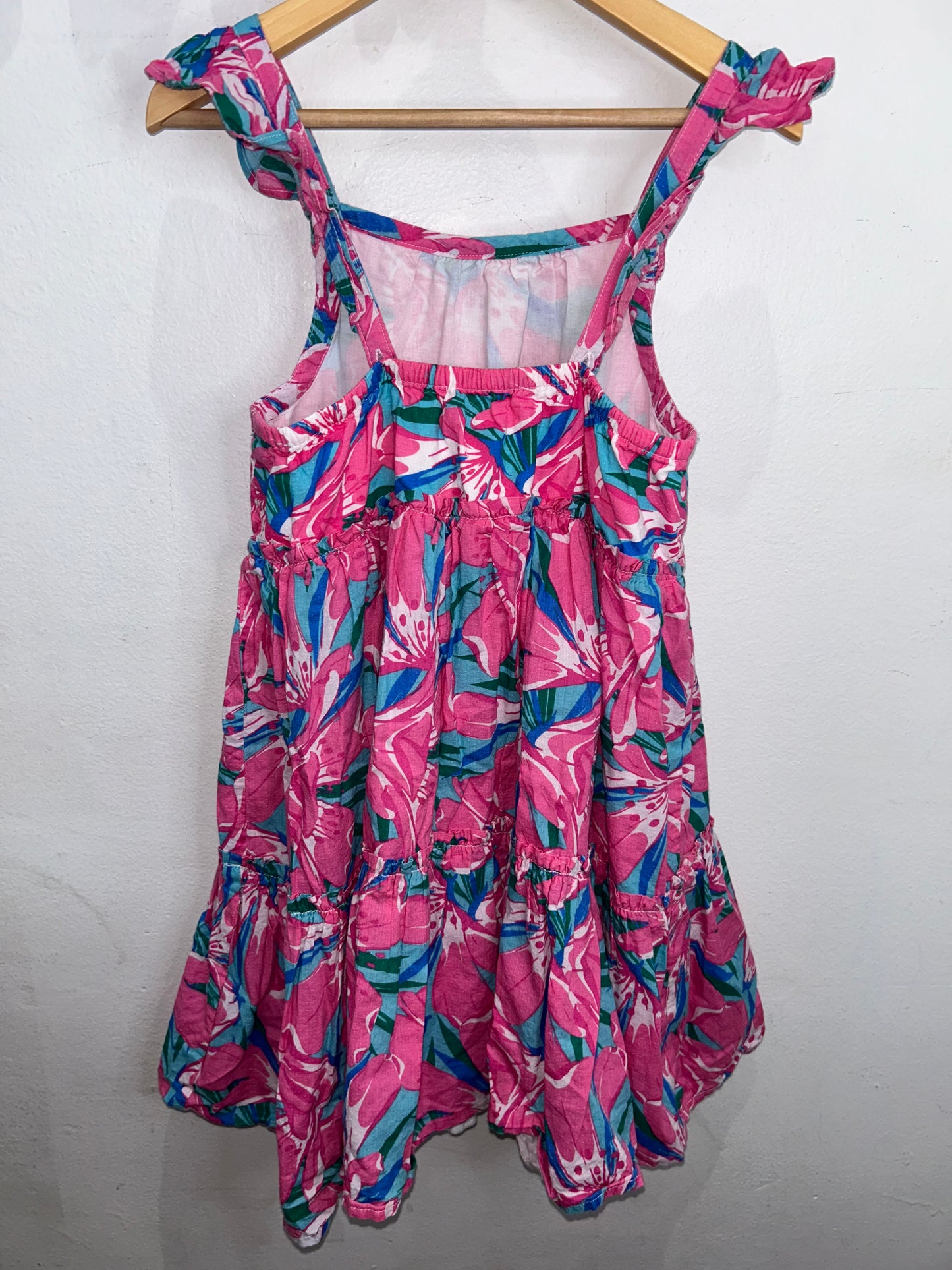 Pink print dress 10y