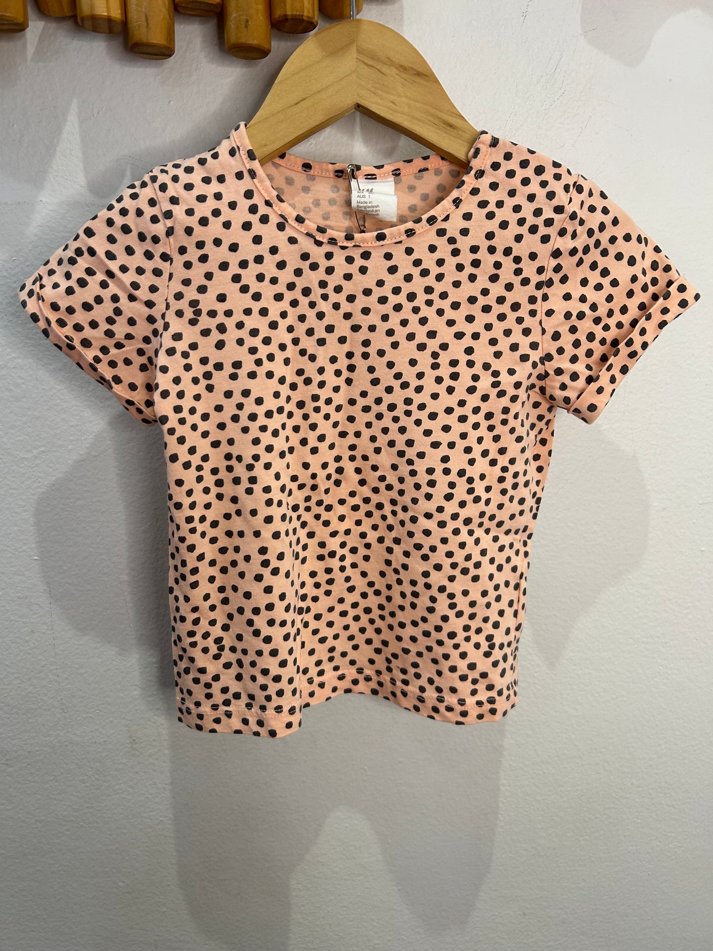 Pink dots tee 9-12m