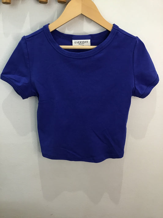 Tee royal blue crop- adult XS