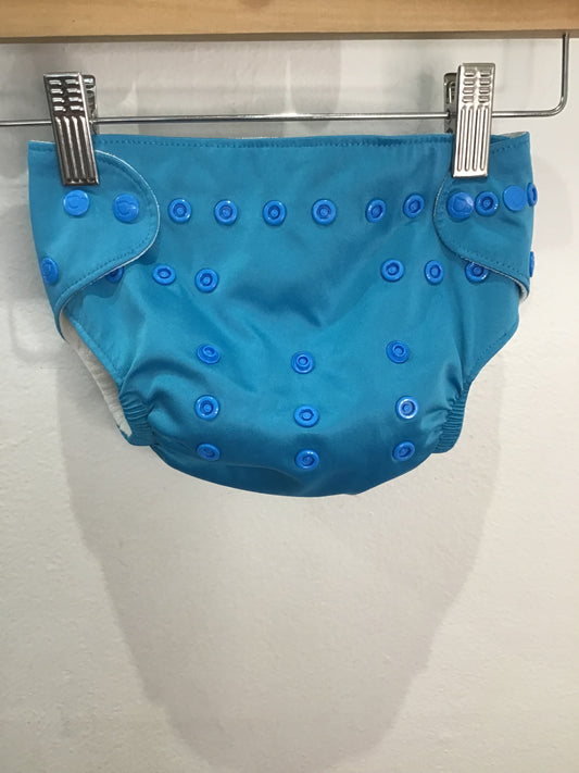 Reusable diaper (good for swim) - one size - light blue