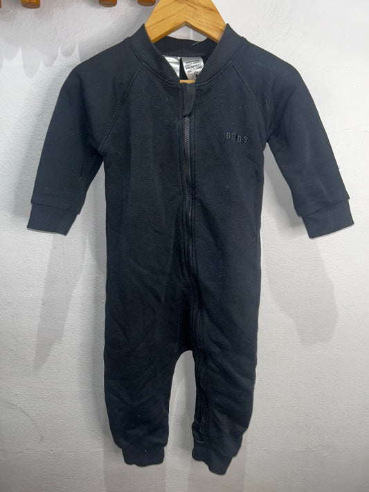 Bonds black romper 6-12m