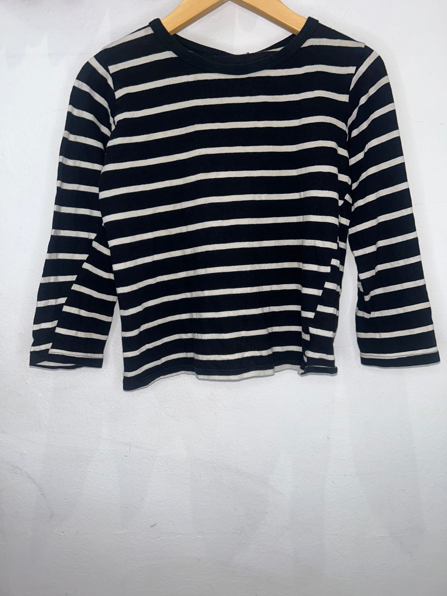 Minimioche black striped longsleeve 7y*