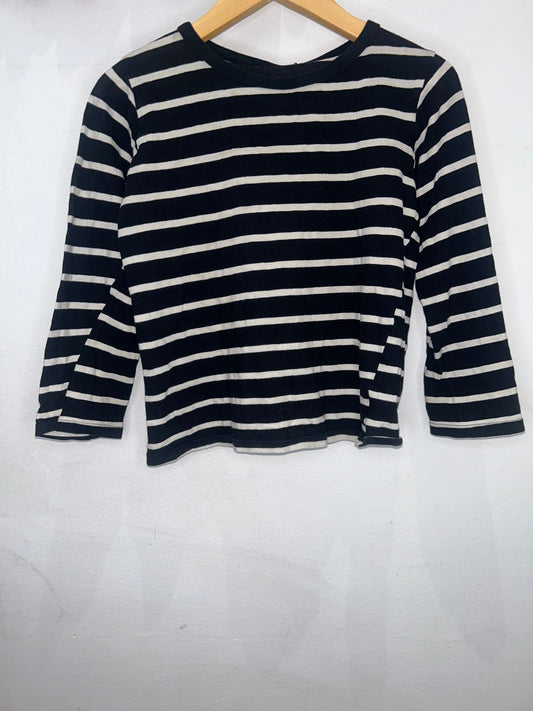 Minimioche black striped longsleeve 7y*