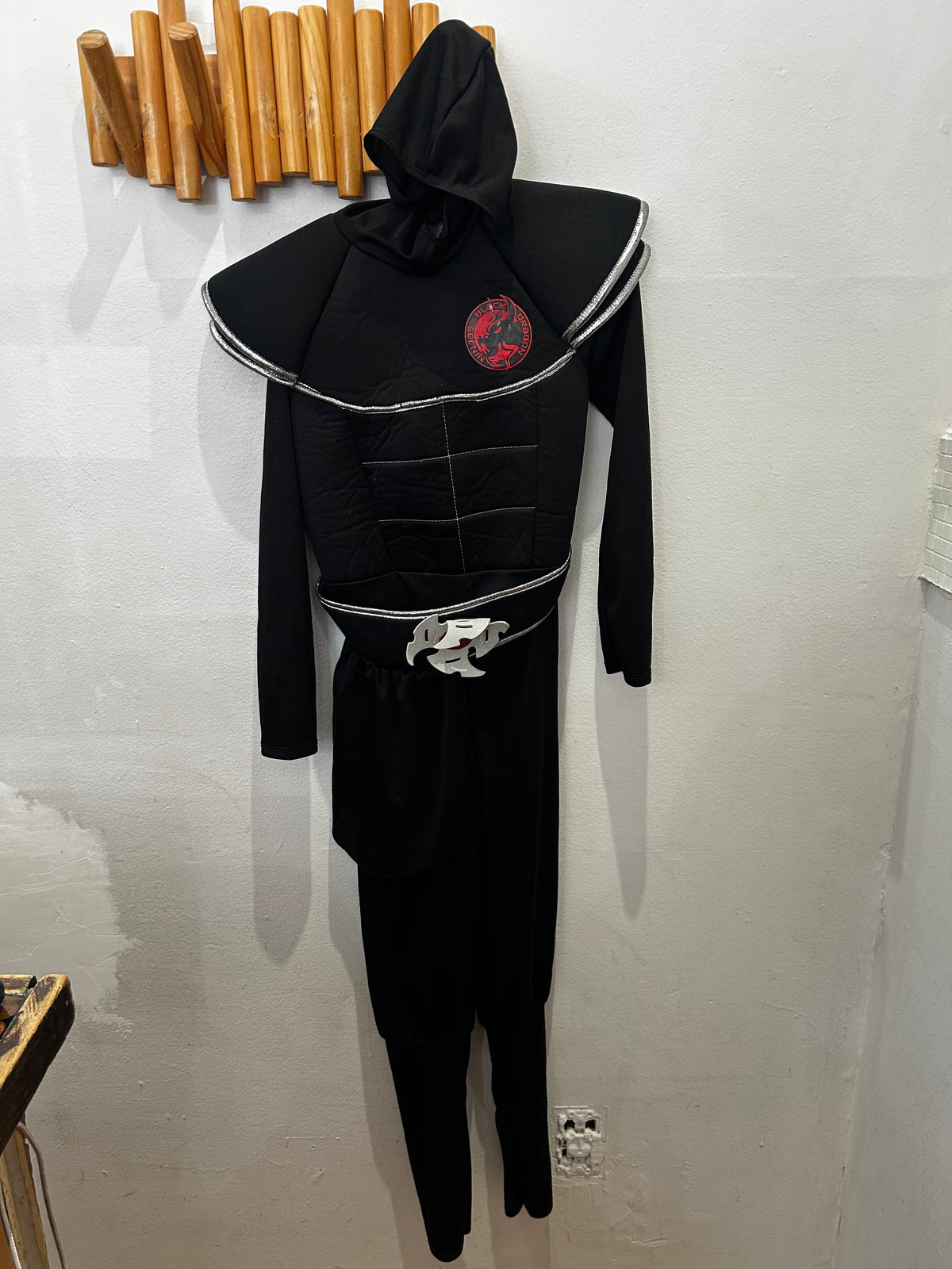 Black fighter jumpsuit 8-10y