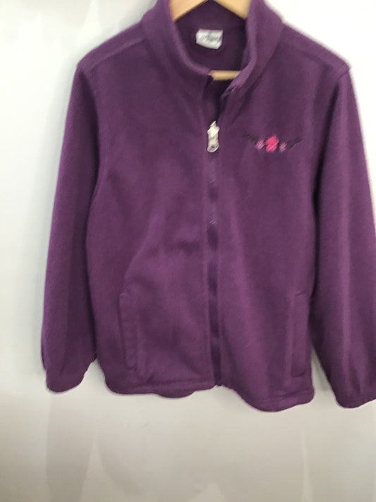 Vintage purple fleece zip-up 8y