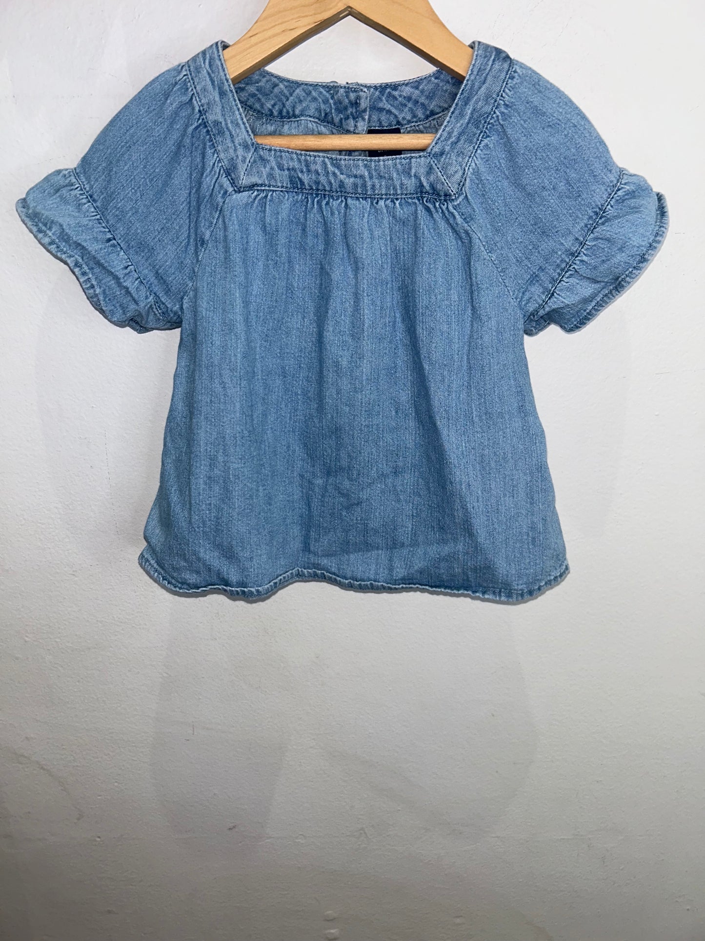 Square neck denim blouse 3y