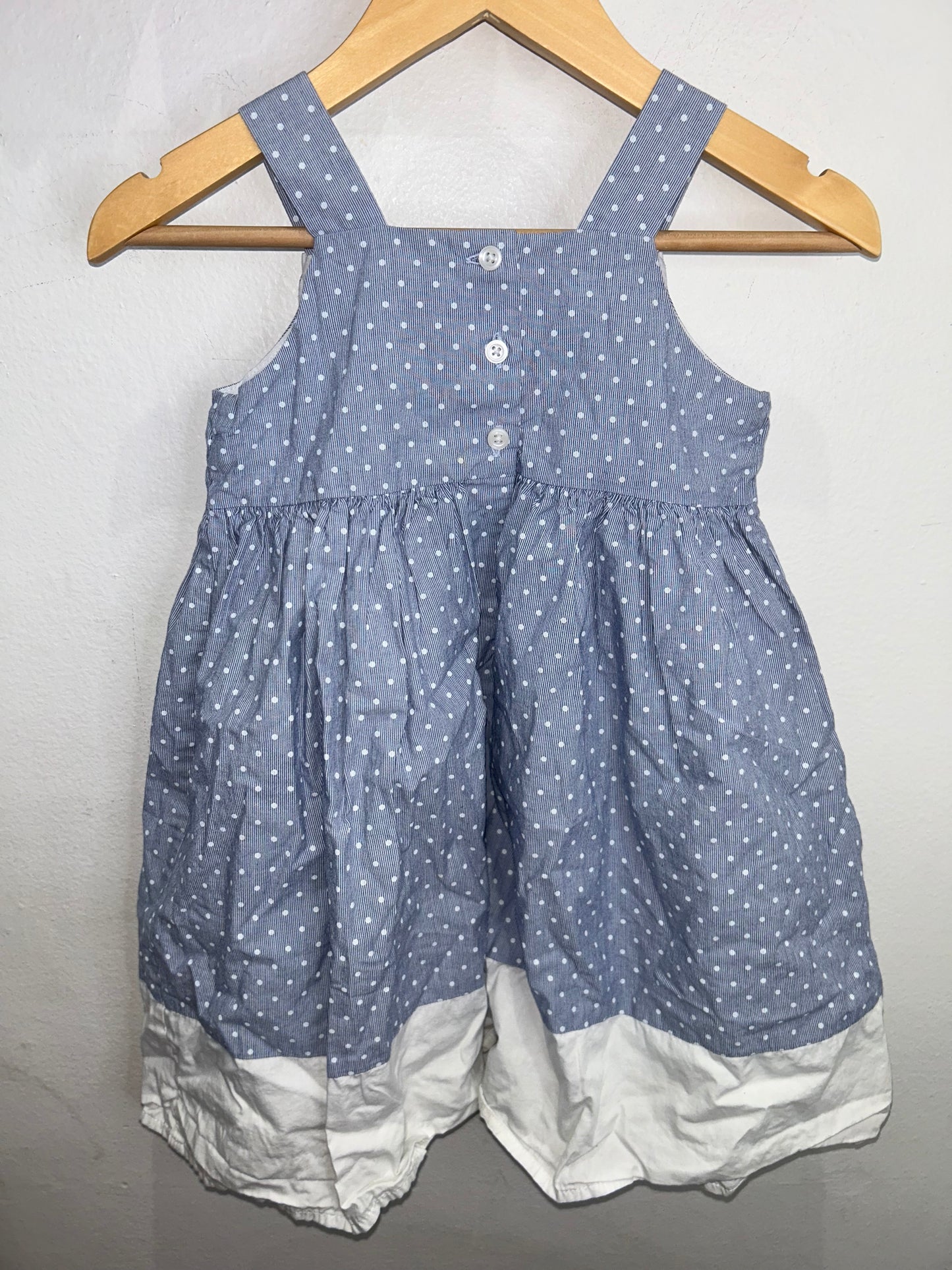 White bow blue dress 4y