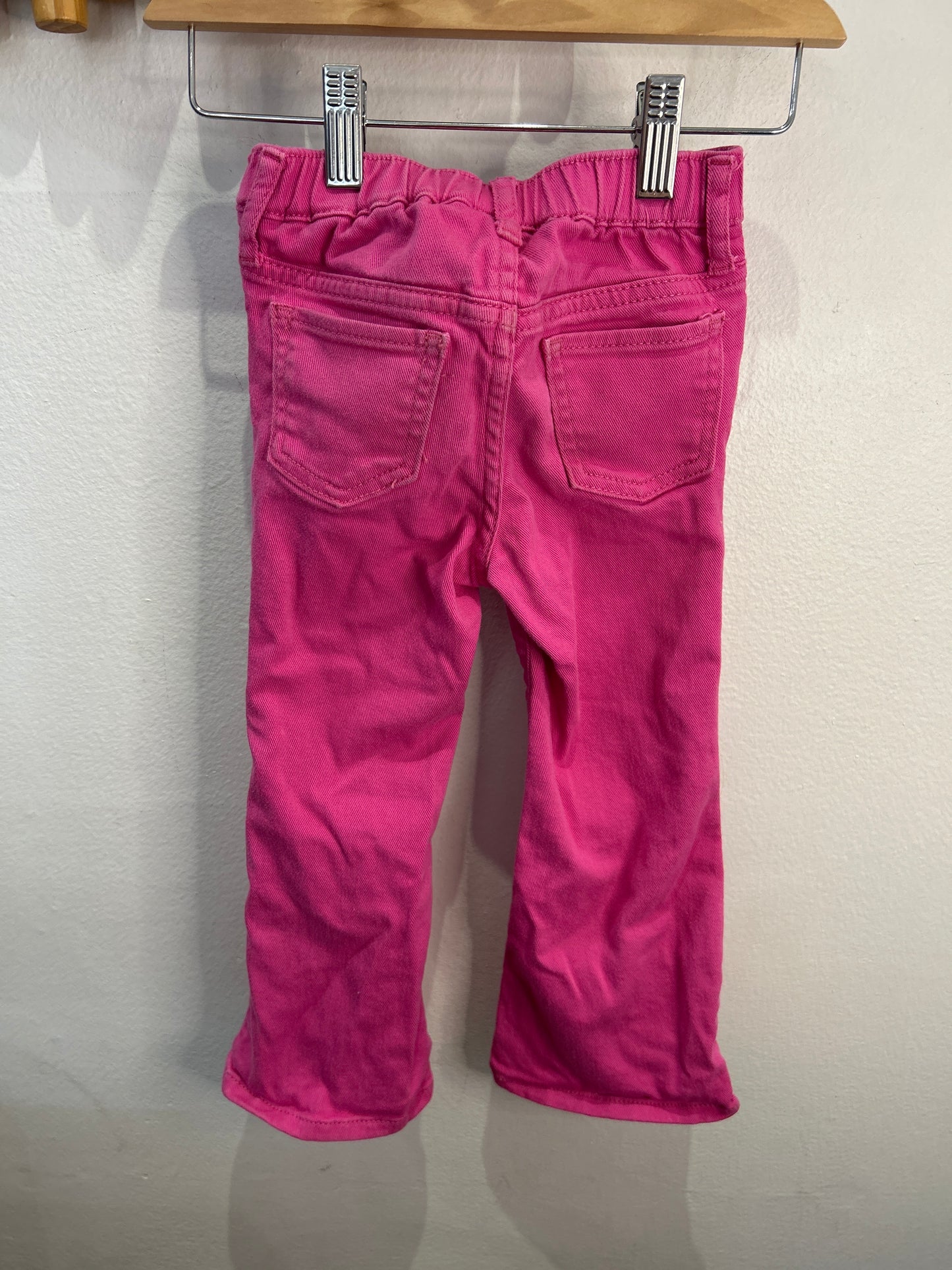 Hot pink flare jeans 4y