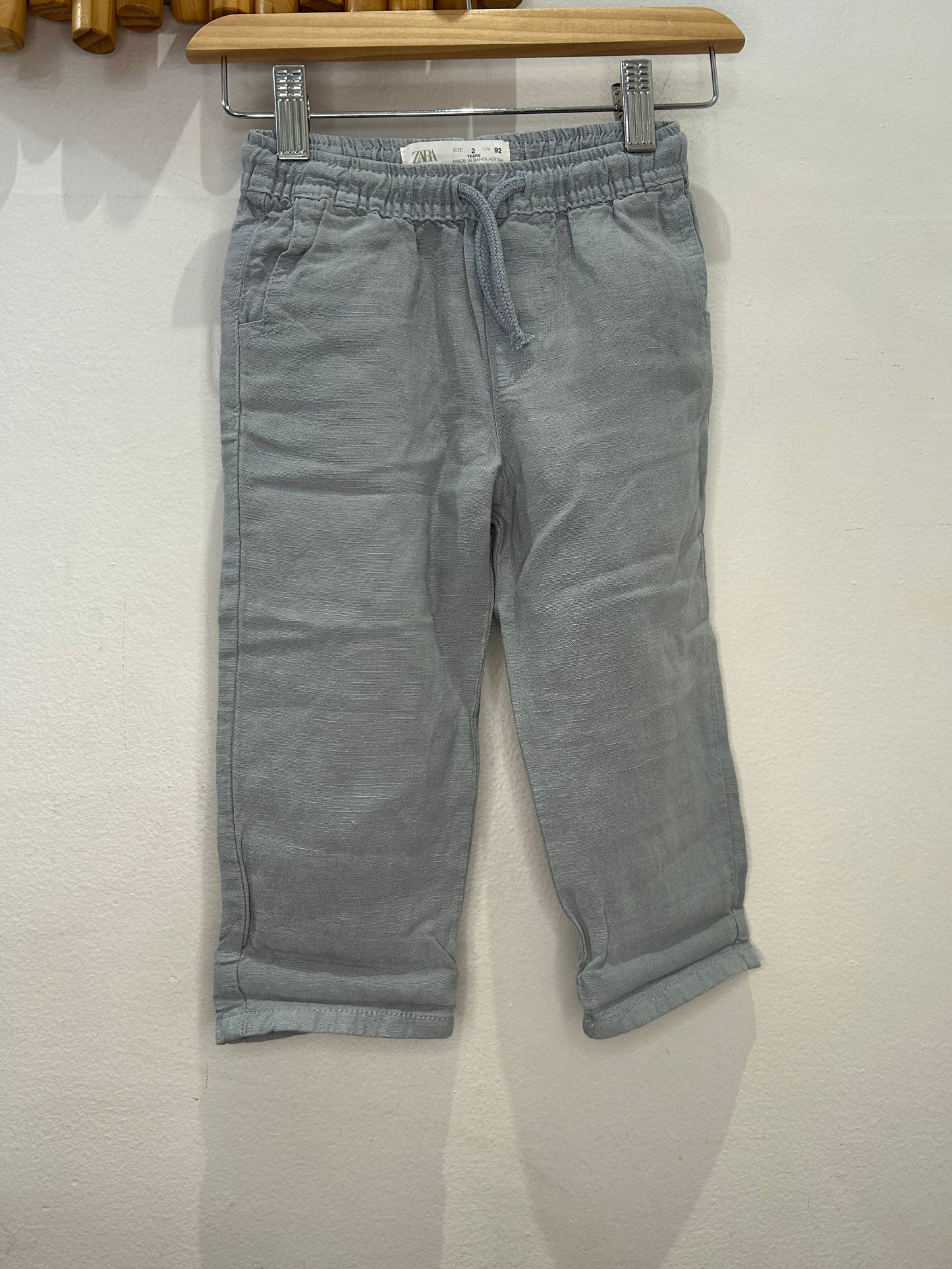 Blue linen pants 2y