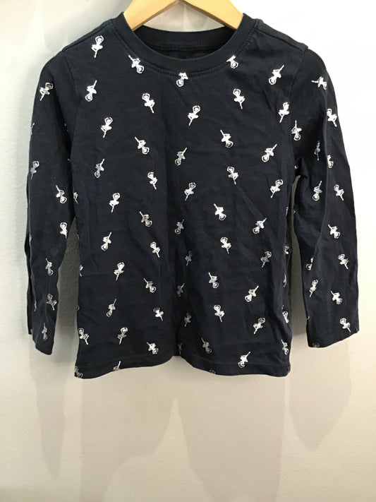 Longsleeve sparkly ballerina 4y