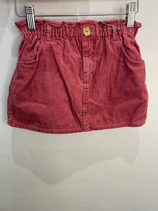 Pink corduroy skirt 4-5y