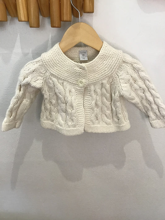 Sweater cropped cable knit 3-6m