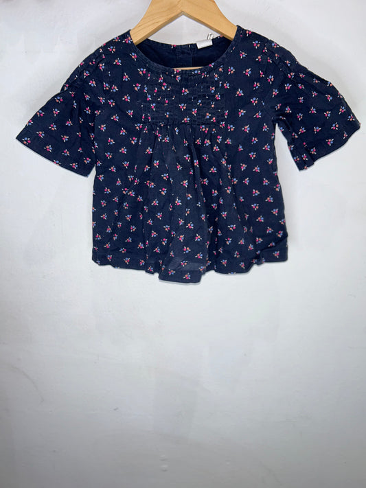 Berries navy blouse 2y
