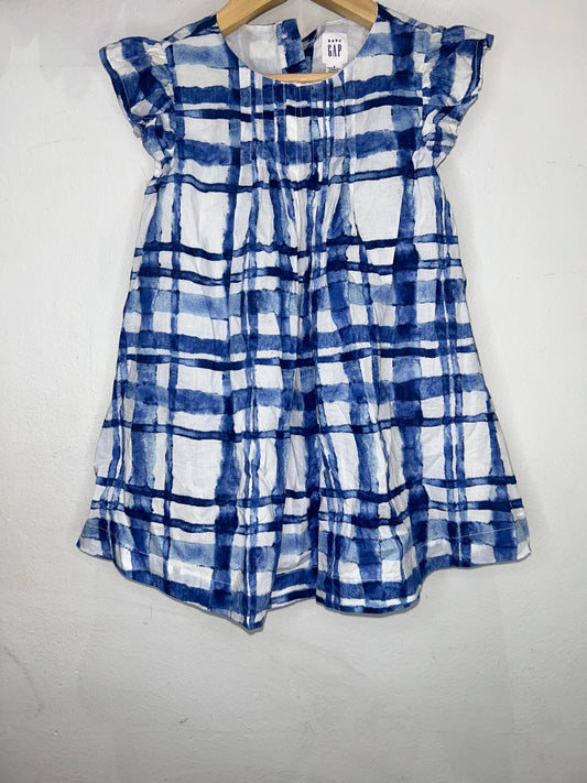 Blue checkered dress 2y