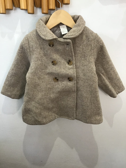 Brown overcoat 6-9m