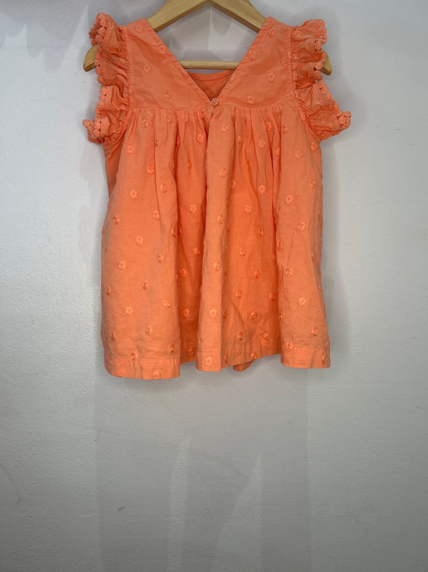 Peach poms blouse 5-6y