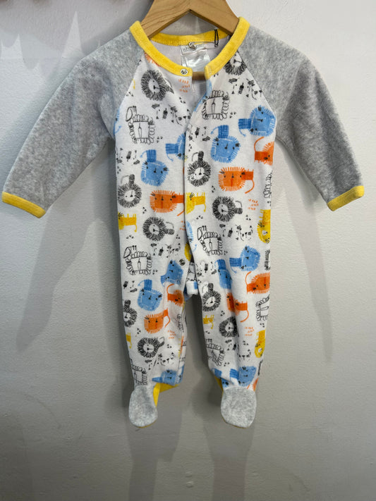 Terry lions sleeper 3-6m