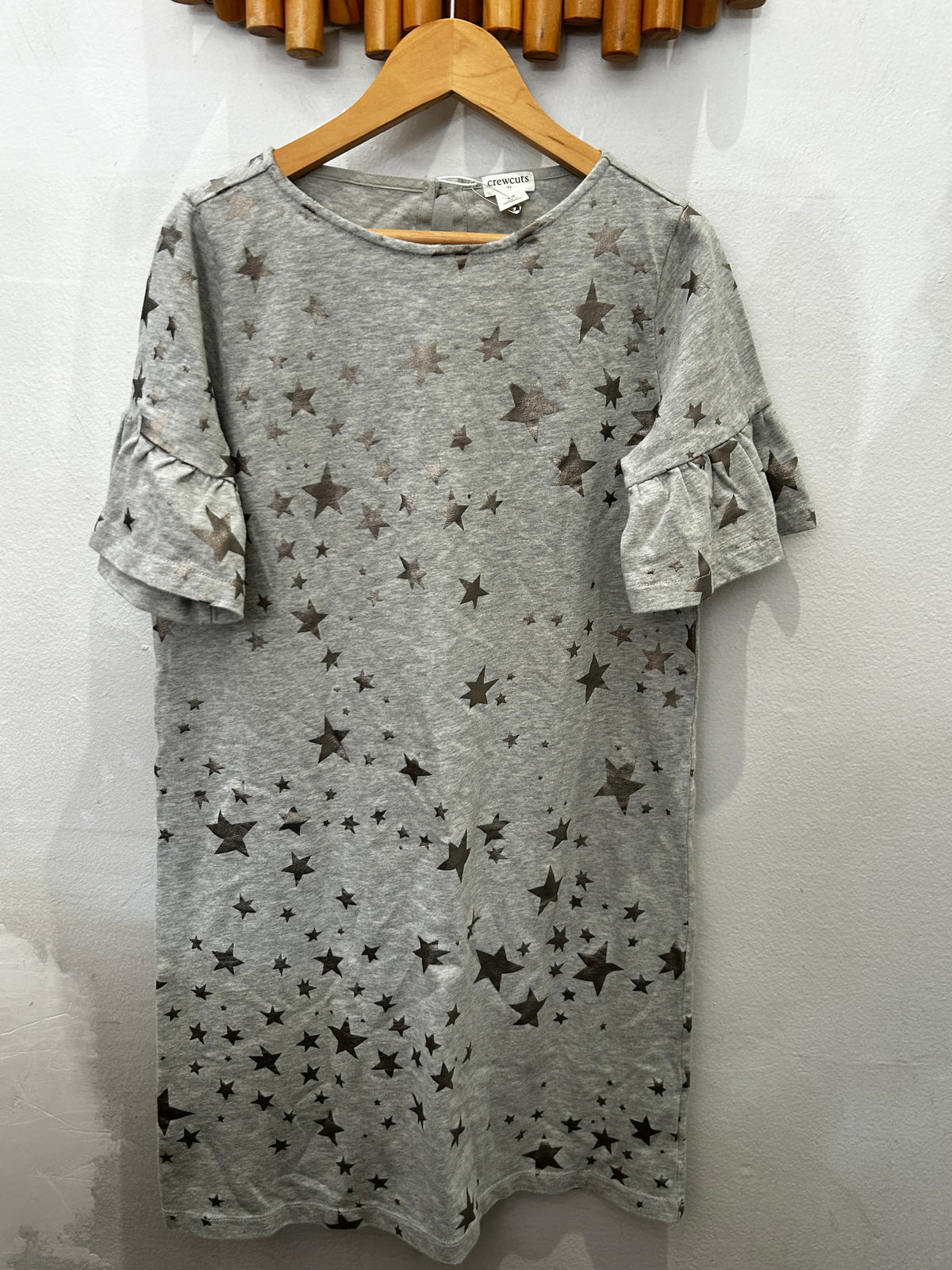 Grey stars pullover dress 12y