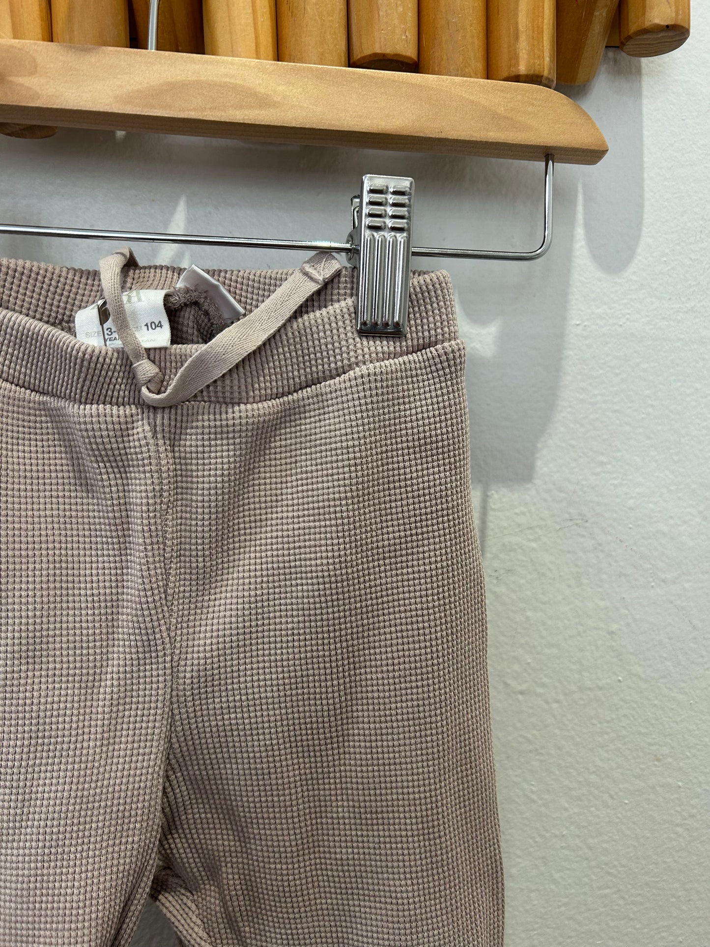 Blush waffle pants 3-4y