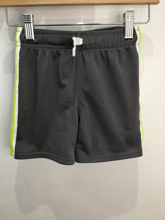 Shorts grey basketball green stripe 2y
