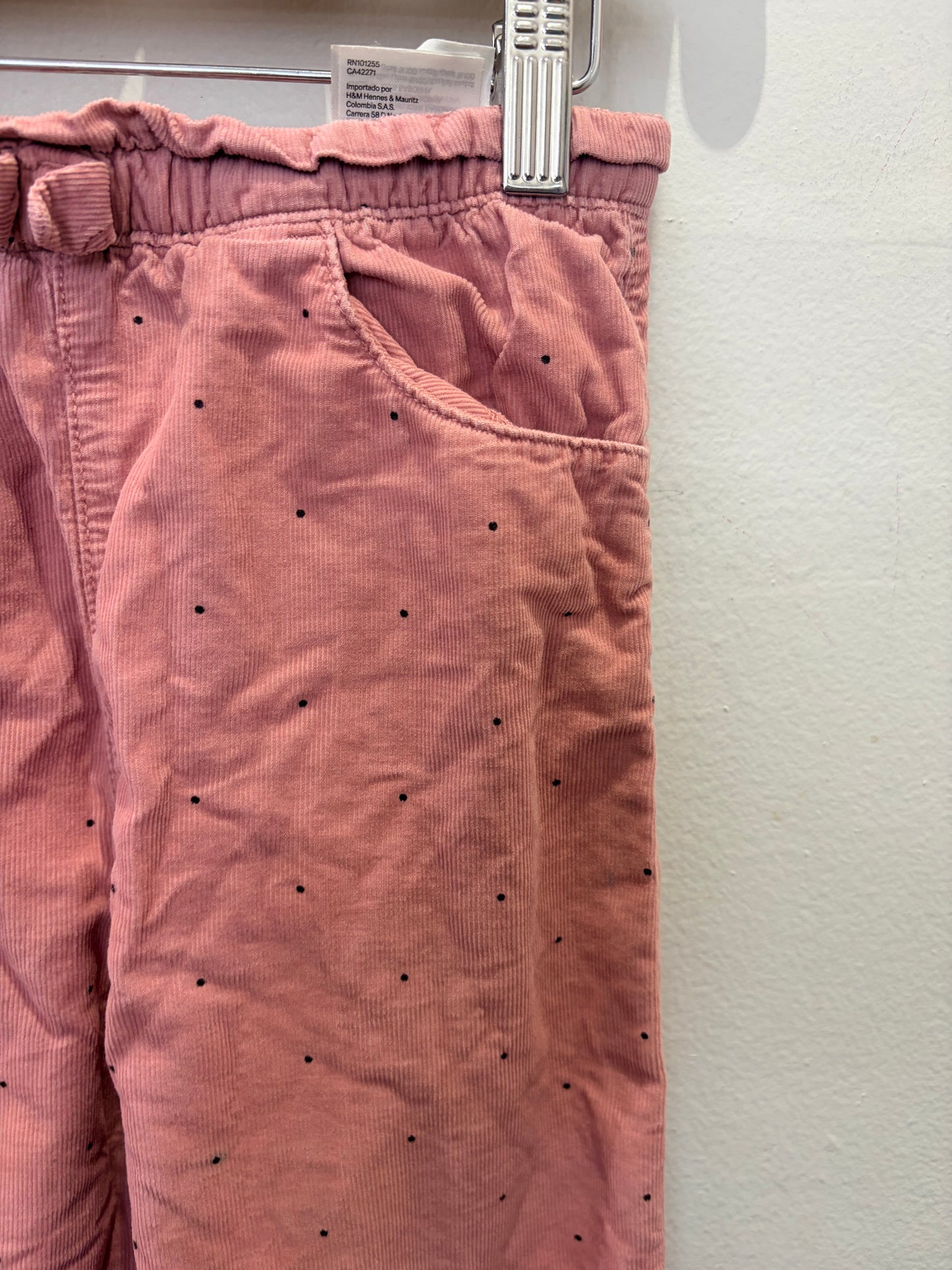 Pink soft corduroy joggers 8-9y
