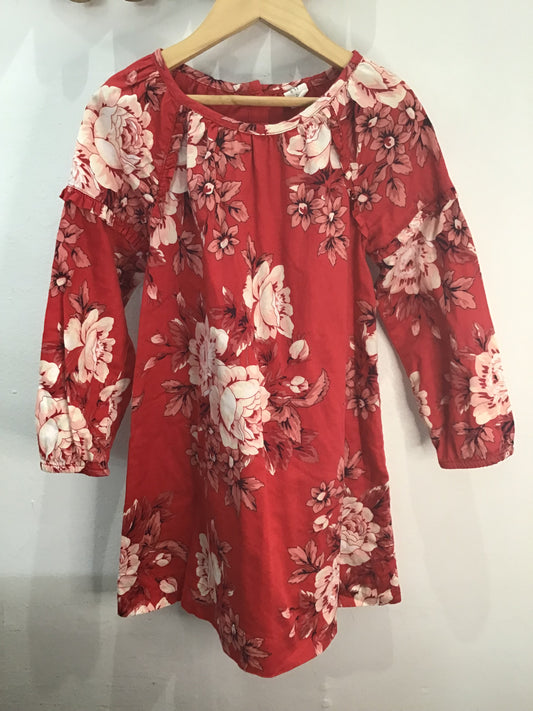 Red roses dress 5y