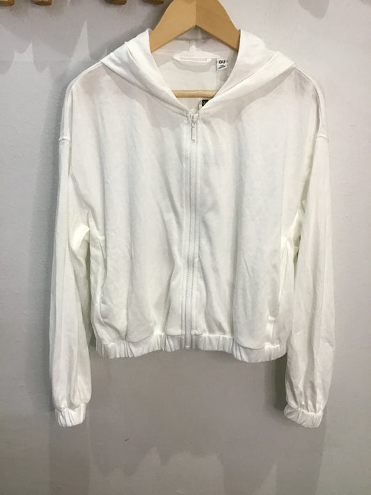 White thin cotton sweatshirt 8-10y