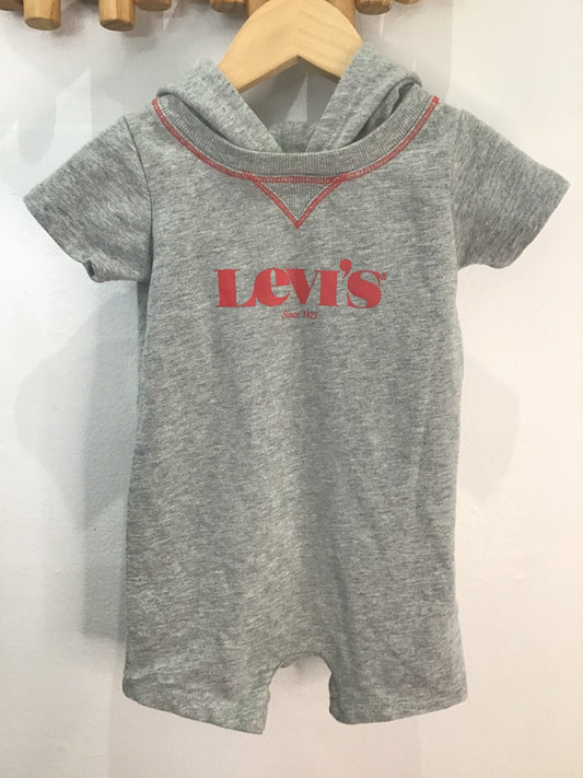 Levi's grey shorty romper 12m