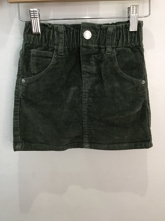Green corduroy skirt 18-24m
