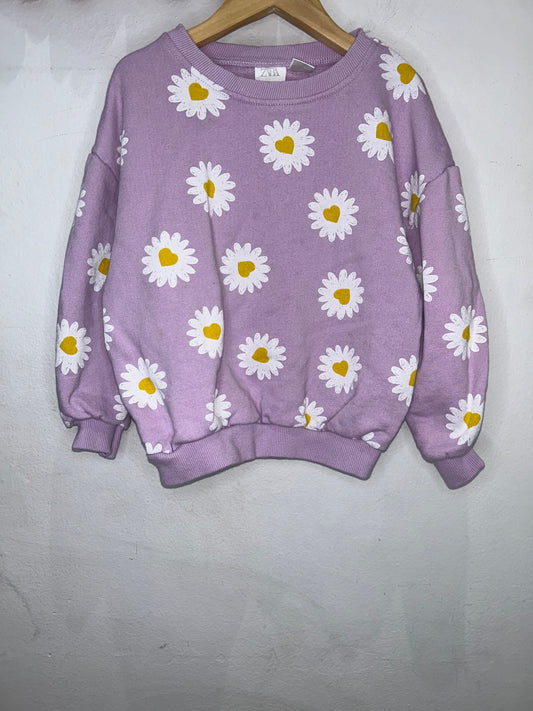 Purple daisies pullover 6y