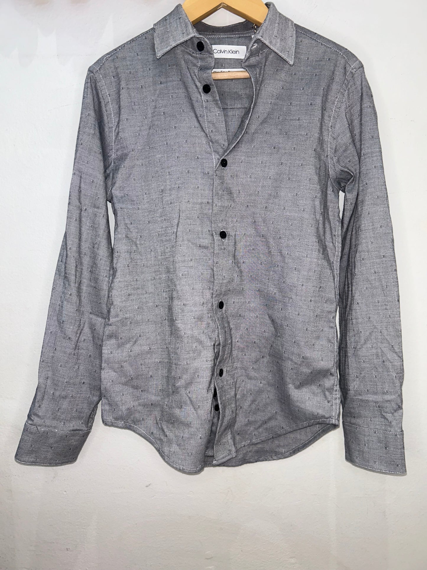 Grey slim fit dress shirt 10y