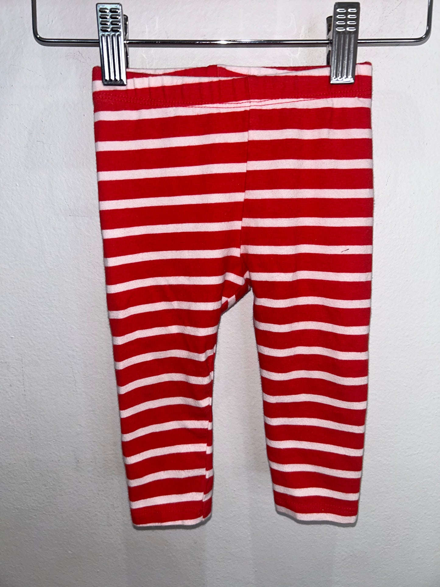 Red stripe leggings 12m