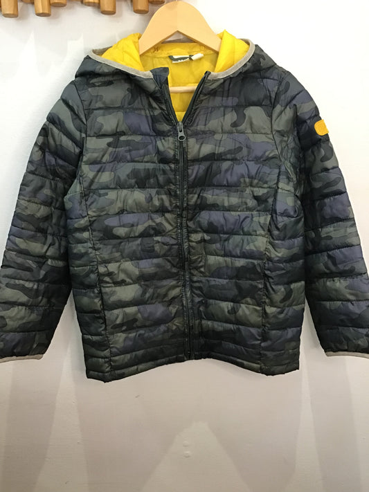 Dark camo lightweight puffer jacket 6-7y