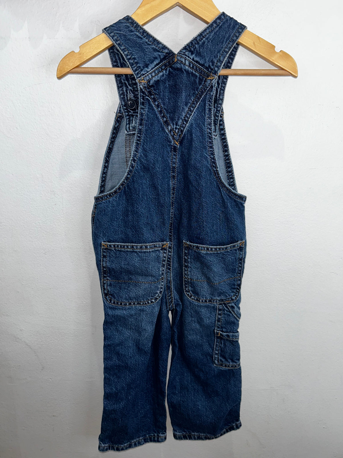90s style denim romper 2y